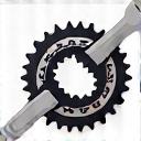 Icona stilizzata di un ingranaggio e una chiave inglese